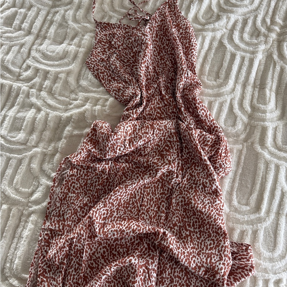 Leopard Print Spaghetti Strap Dress